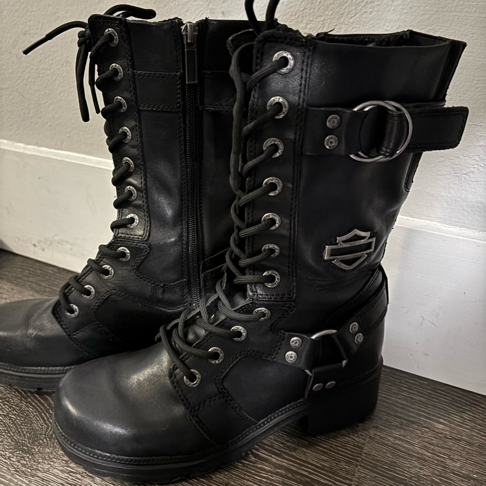 Harley-Davidson Women's Black Leather Boots